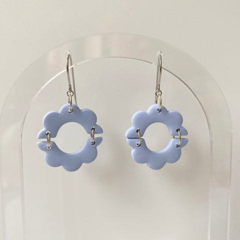 Claire small blue flower dangles