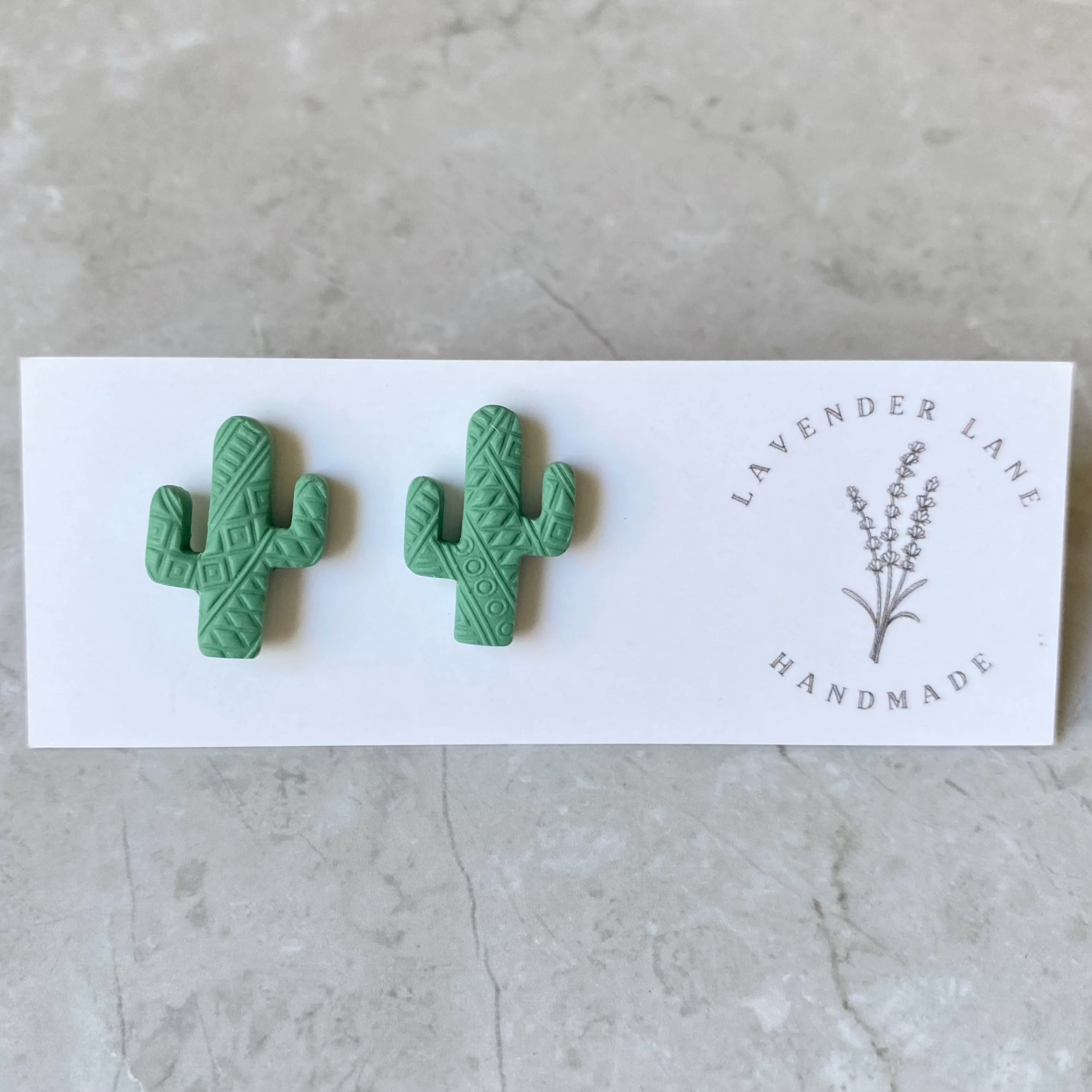 Tia patterned cactus studs