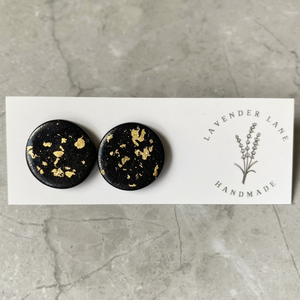 Ruth gold leaf large studs