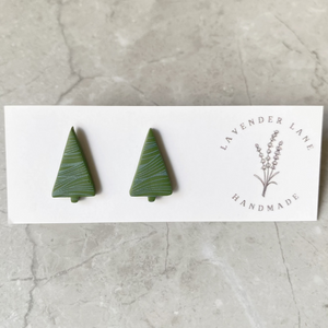 Christmas pointy tree studs