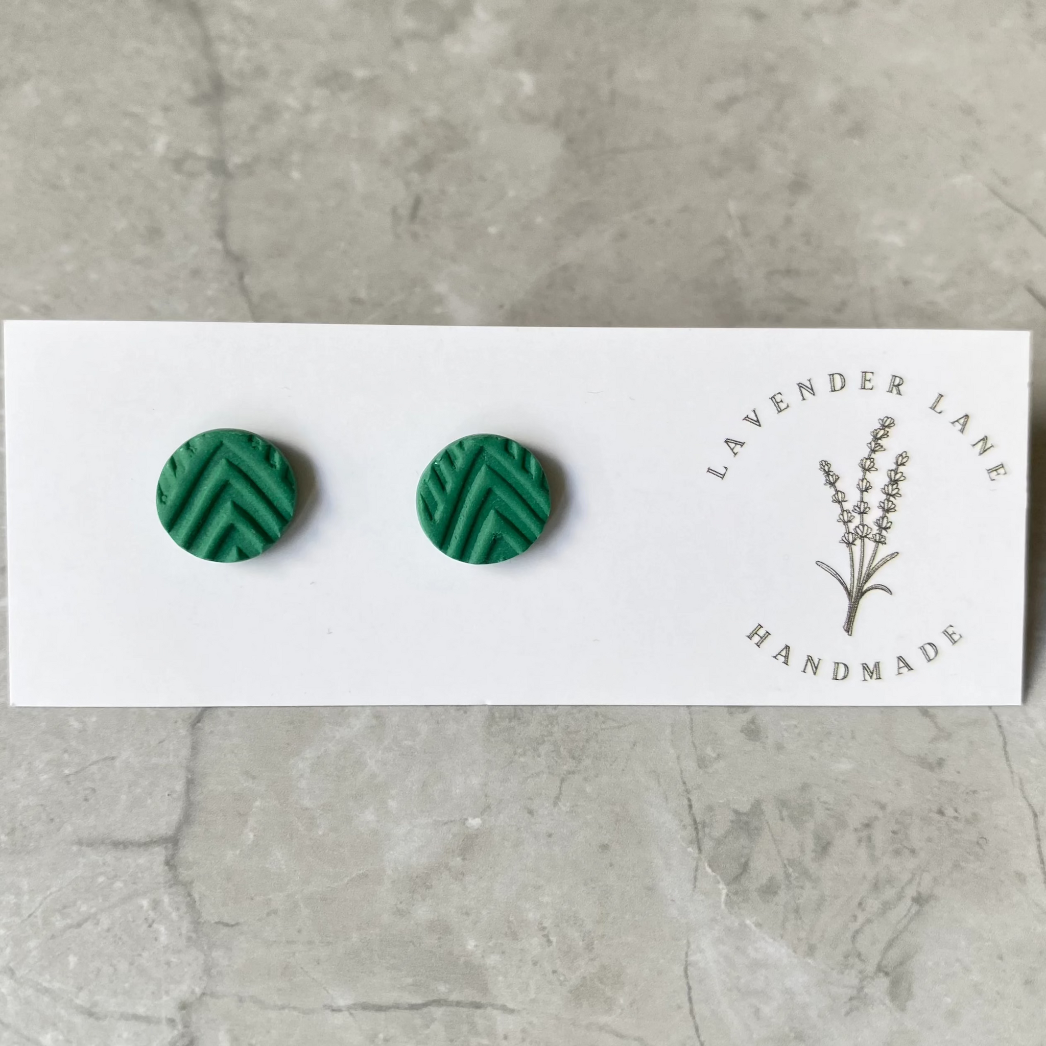 Elsie mini green studs