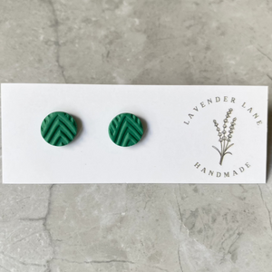 Elsie mini green studs