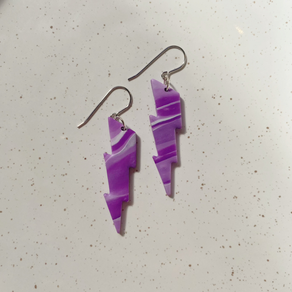 Holly purple lightning dangles