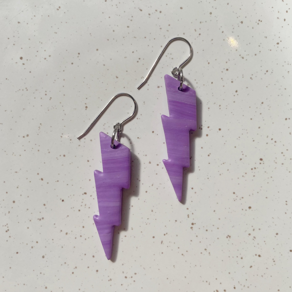 Holly purple lightning dangles