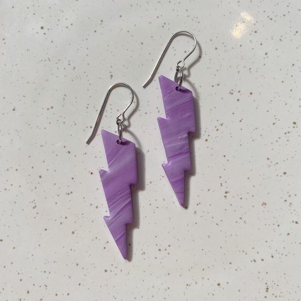 Holly purple lightning dangles