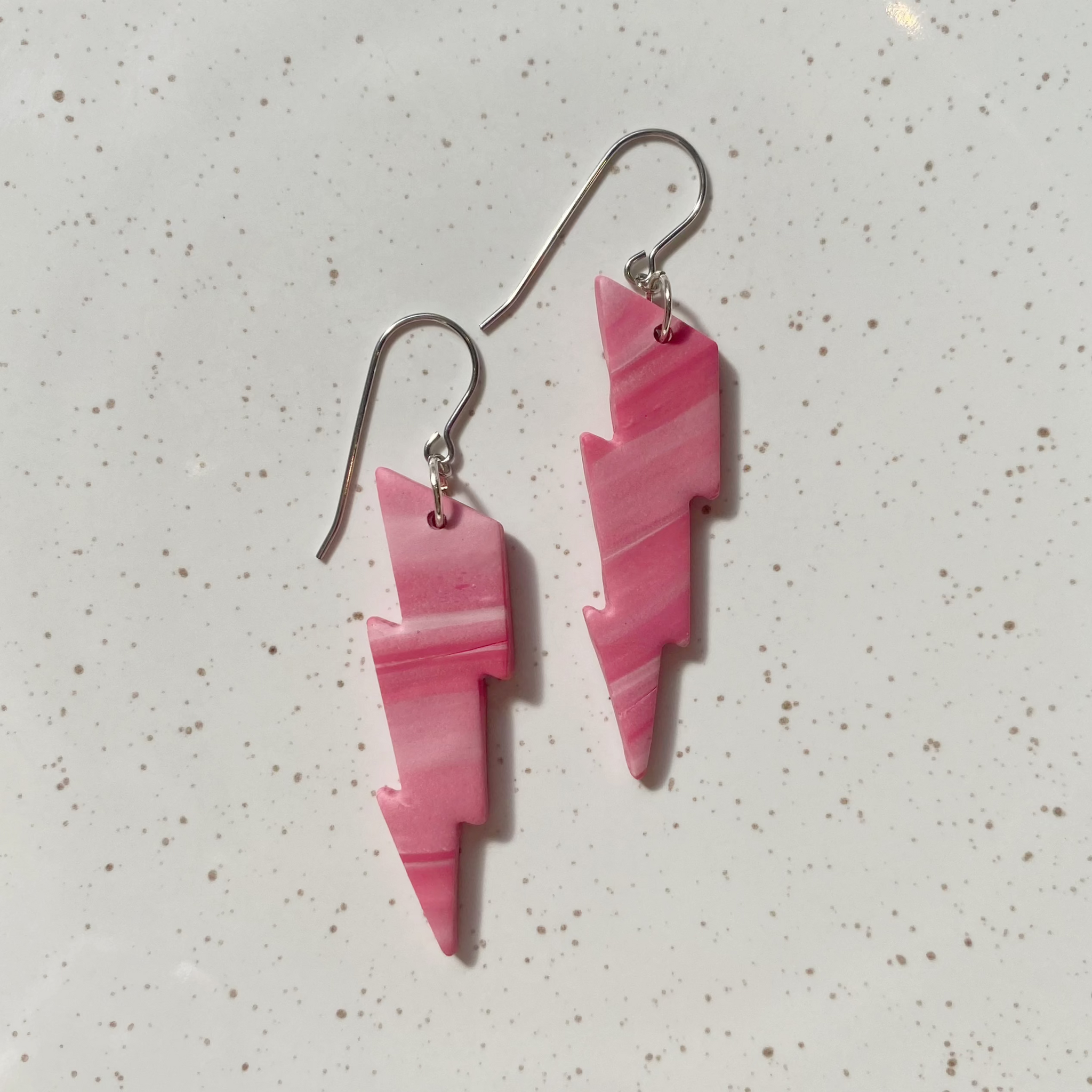 Holly pink lightning dangles