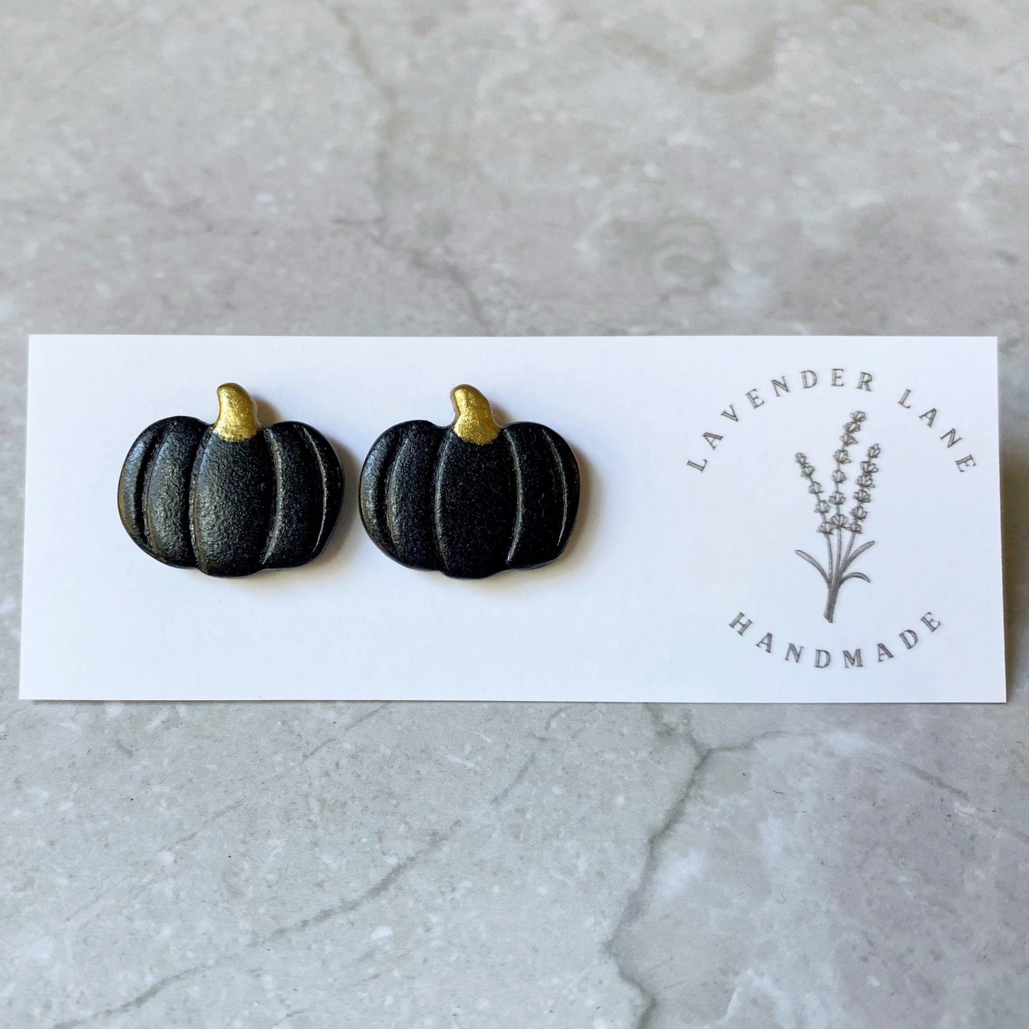 Roxanne black pumpkin studs