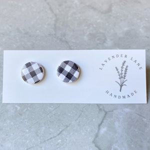 Maisie gingham studs