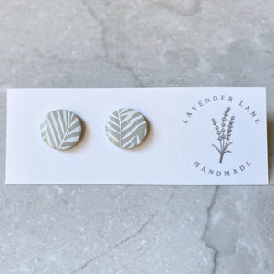 Cara fern patterned studs