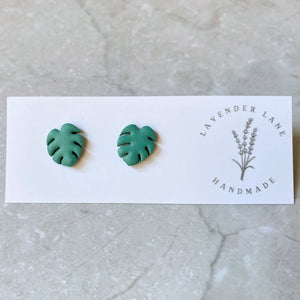 Isobel small monstera studs