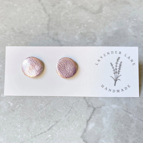 Kiara metallic purple round studs