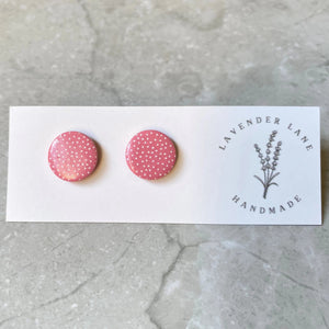 Marina dot print round studs