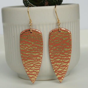 Kiara gold leaf pointed dangles