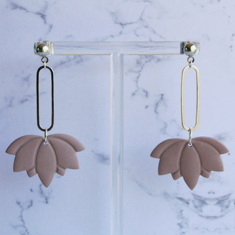 Rachel long lotus dangles