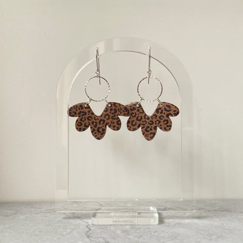 Jenna abstract leopard dangles
